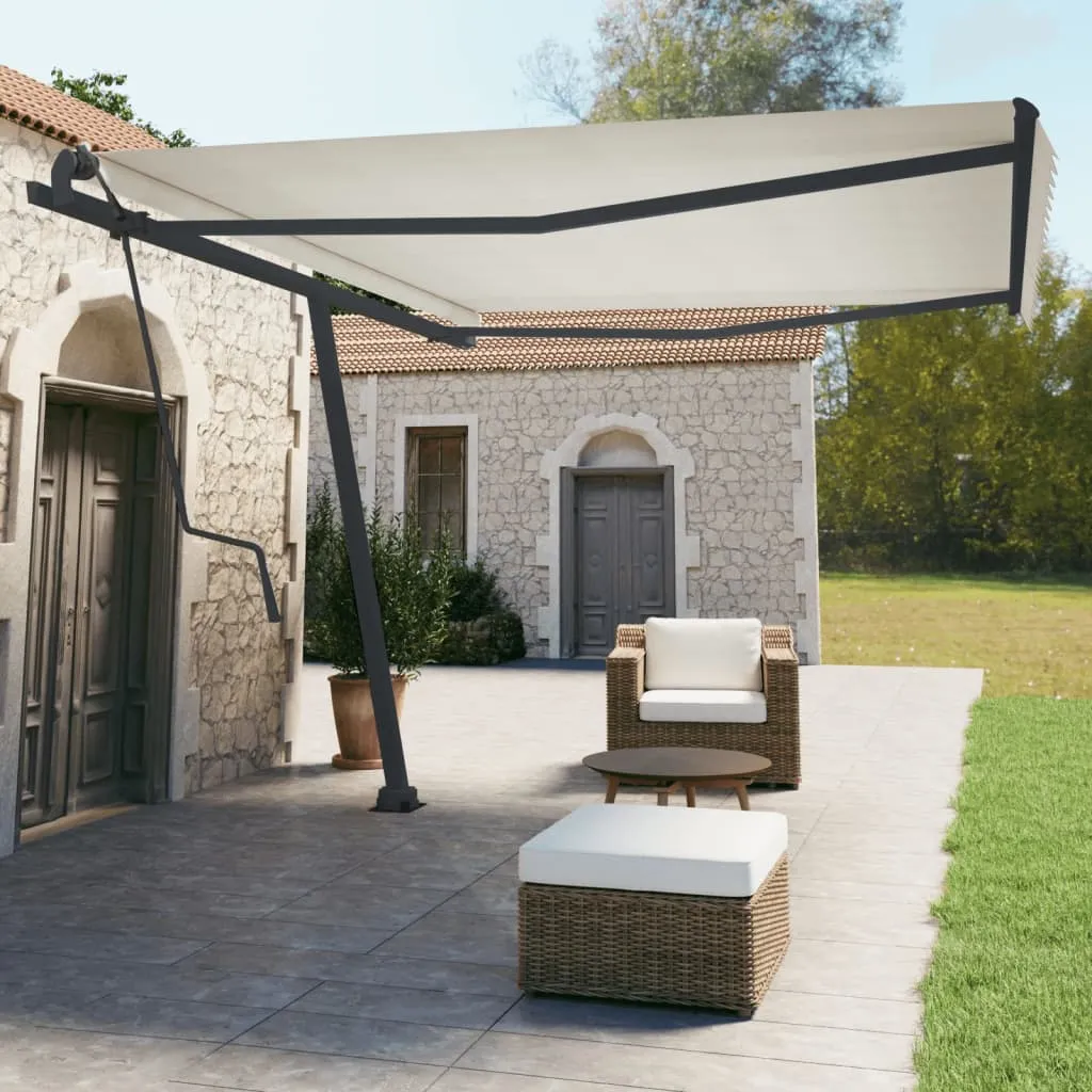 vidaXL Set Pali per Tenda da Sole Antracite 450x245 cm Ferro 