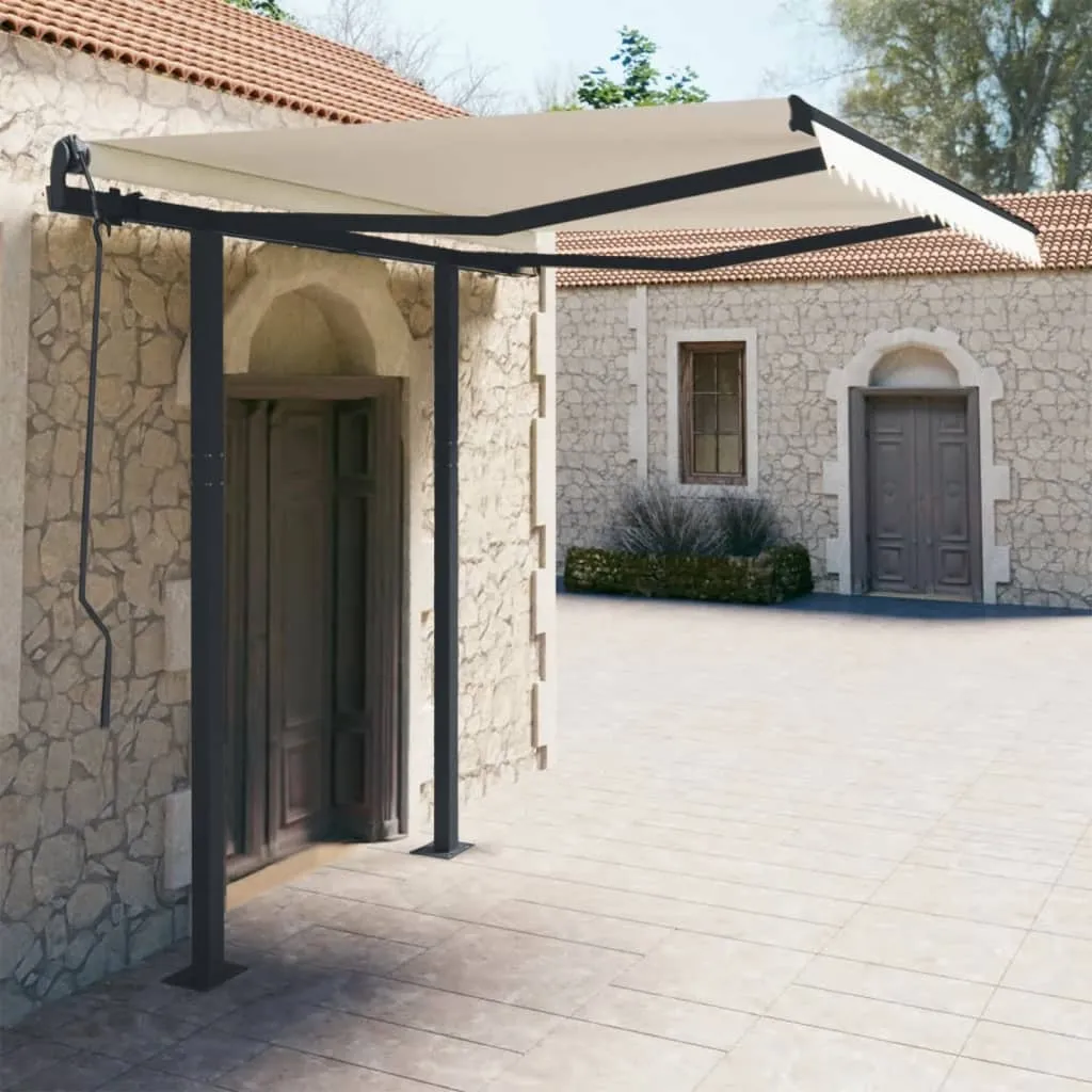 vidaXL Set Pali per Tenda da Sole Antracite 300x245 cm Ferro 