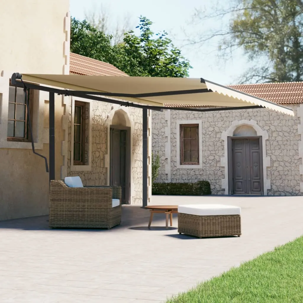 vidaXL Set Pali per Tenda da Sole Antracite 600x245 cm Ferro 