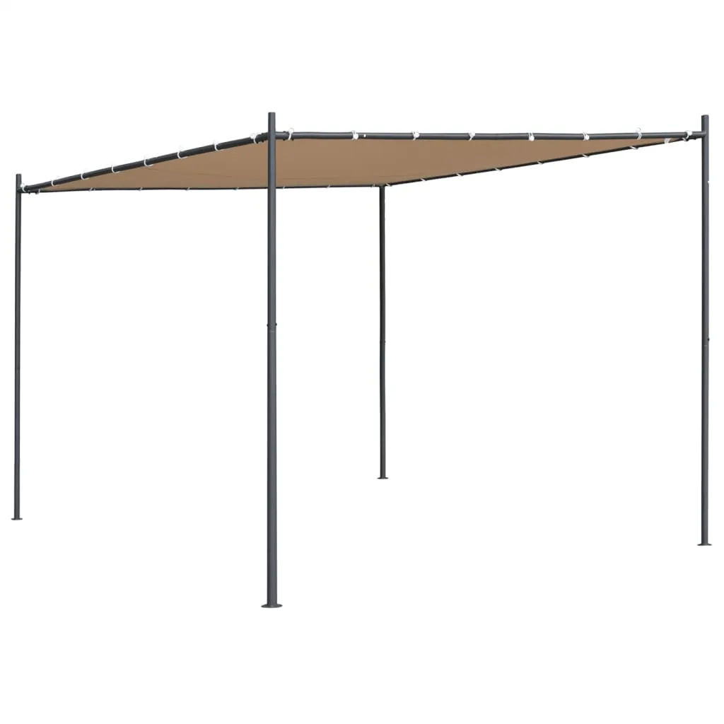 vidaXL Gazebo con Tetto Inclinato 300x300x257 cm Beige 180 g/m²