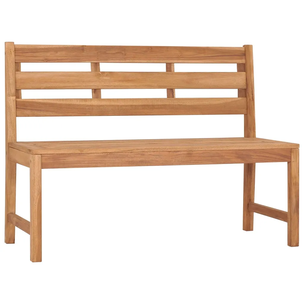 vidaXL Panchina da Giardino 120 cm in Legno Massello di Teak