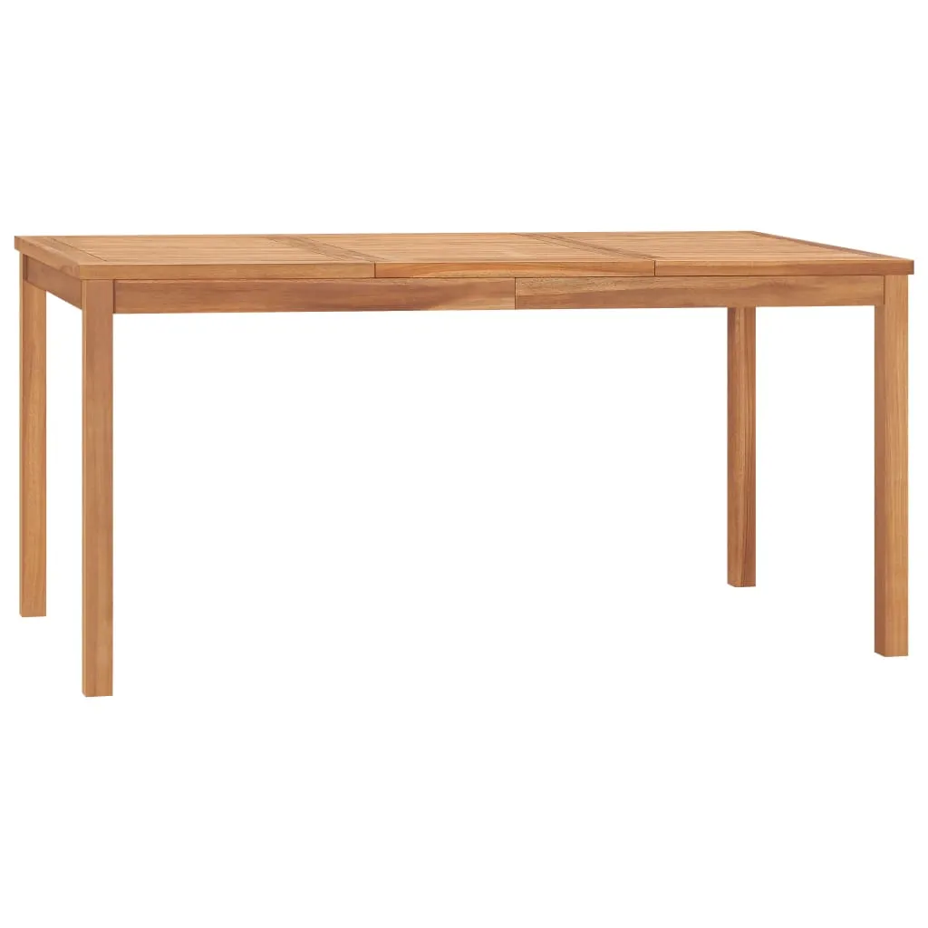 vidaXL Tavolo da Pranzo da Giardino 160x80x77 cm in Massello di Teak