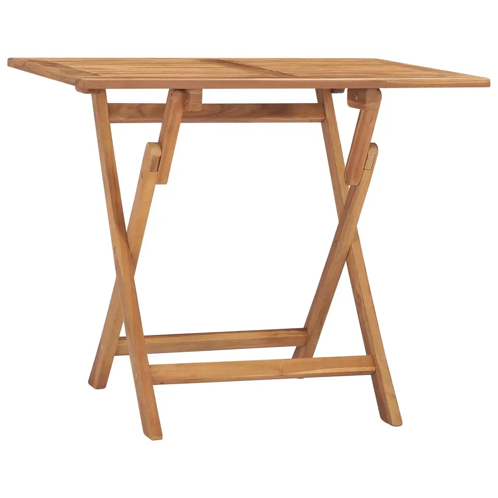 Tavolo da Giardino Pieghevole 90x60x75 cm in Massello di Teak