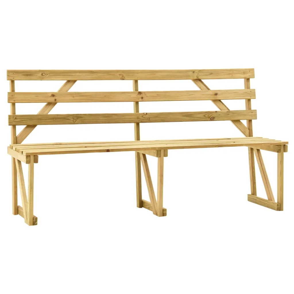 vidaXL Panchina da Giardino 170 cm in Legno di Pino Impregnato