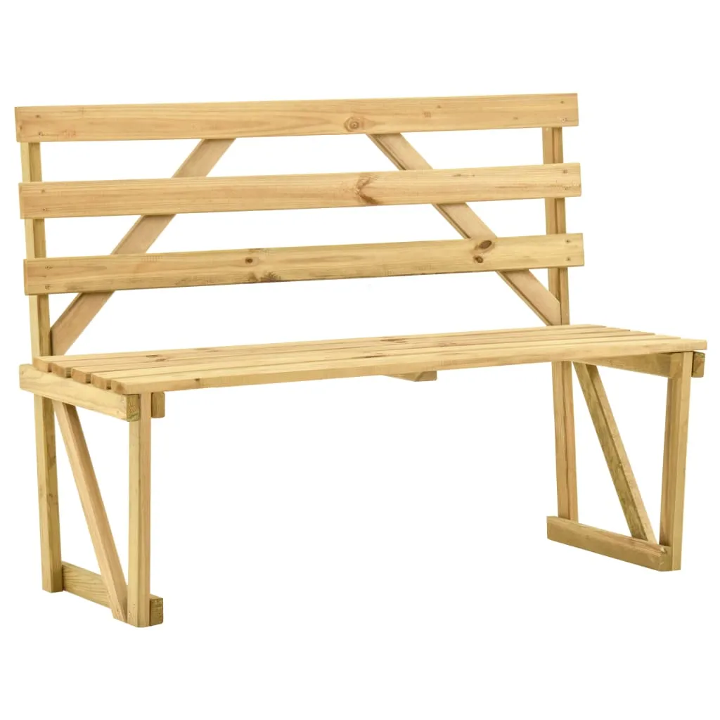 vidaXL Panca da Giardino 120 cm in Legno di Pino Impregnato