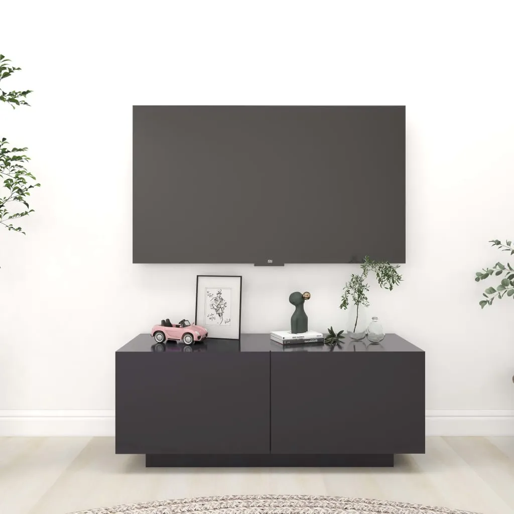 vidaXL Mobile Porta TV Grigio 100x35x40 cm in Legno Multistrato