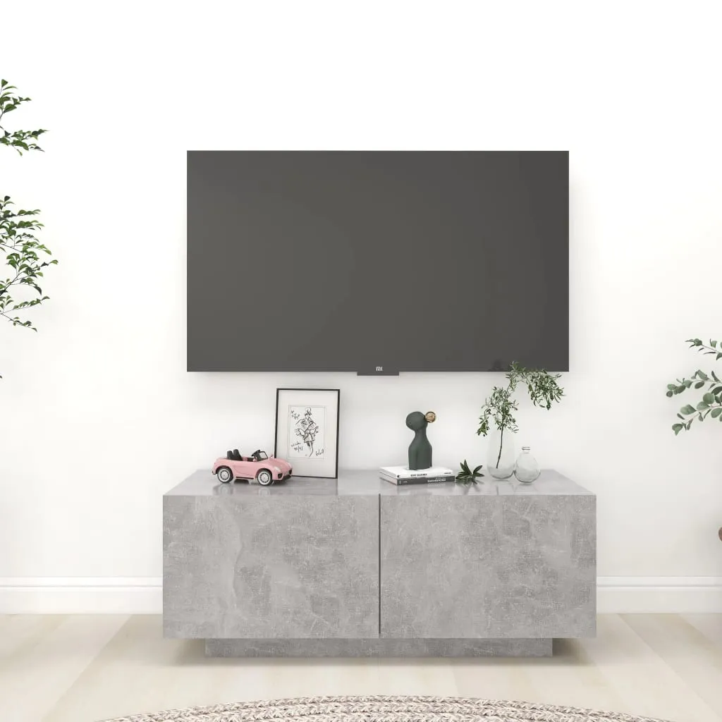 vidaXL Mobile Porta TV Grigio Cemento 100x35x40 cm Legno Multistrato