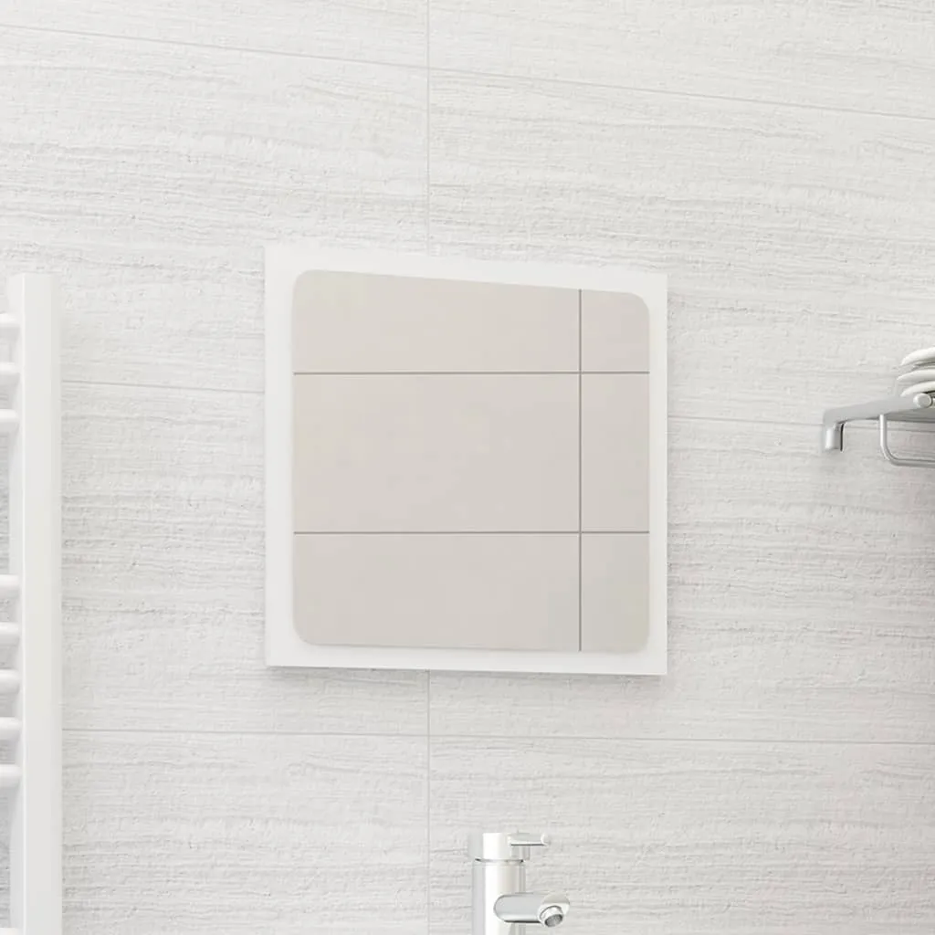 vidaXL Specchio da Bagno Bianco 40x1,5x37 cm in Legno Multistrato