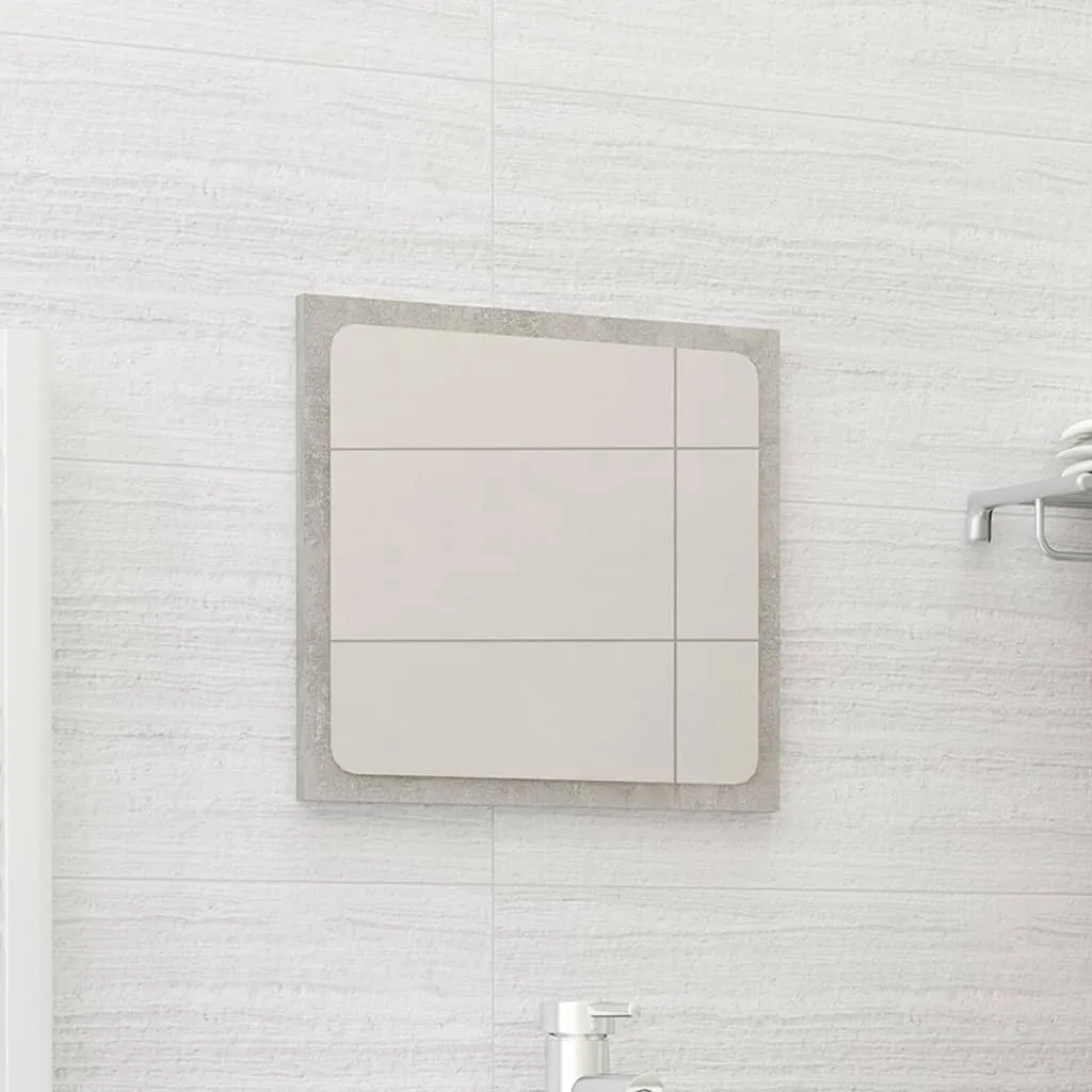 vidaXL Specchio da Bagno Grigio Cemento 40x1,5x37cm Legno Multistrato