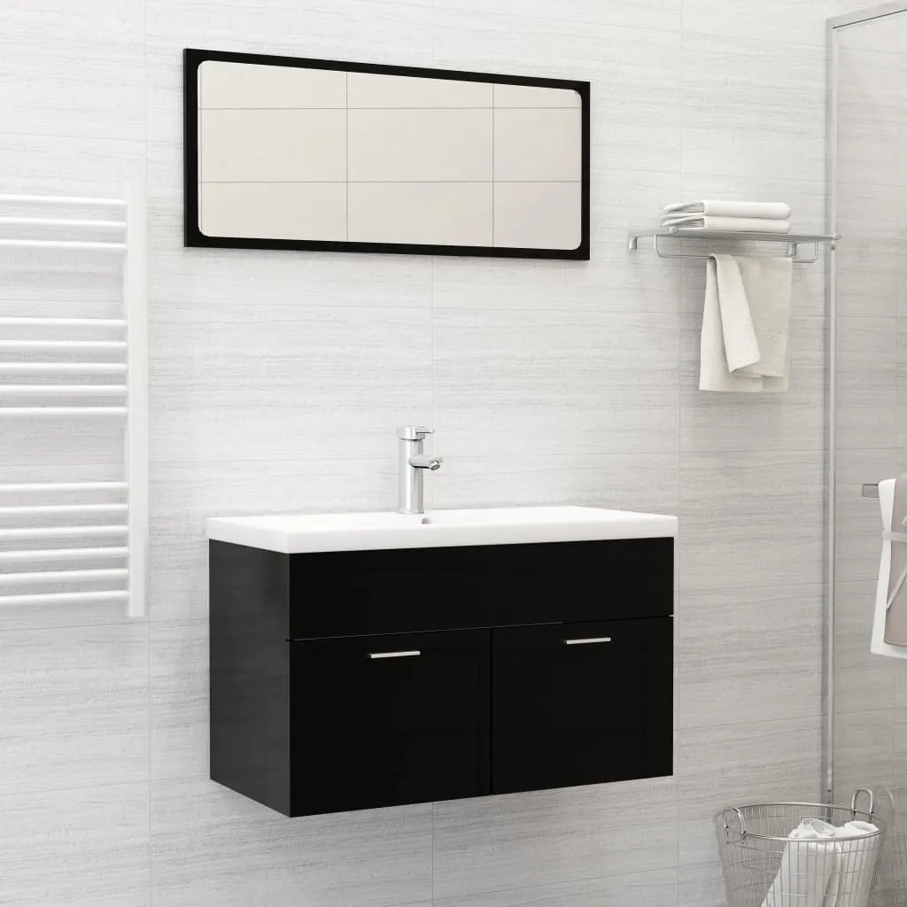 vidaXL Lavabo da Incasso con Rubinetto 81x39x18 cm in Ceramica Bianco