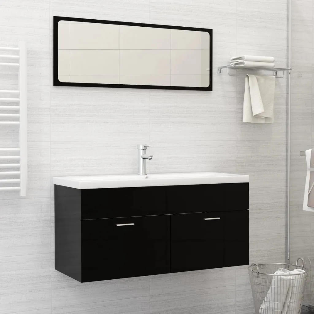 vidaXL Lavabo da Incasso con Rubinetto 101x39x18 cm in Ceramica Bianco