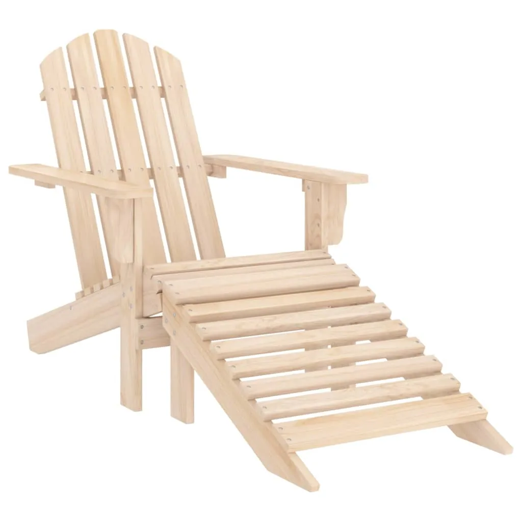 vidaXL Sedia da Giardino Adirondack con Ottomana in Massello di Abete