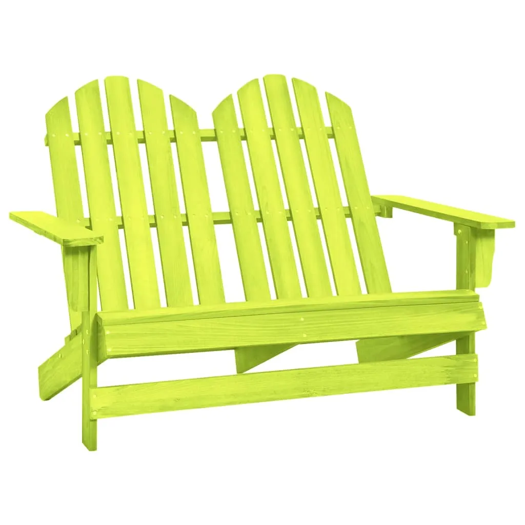 vidaXL Sedia da Giardino Adirondack 2 Posti in Massello di Abete Verde