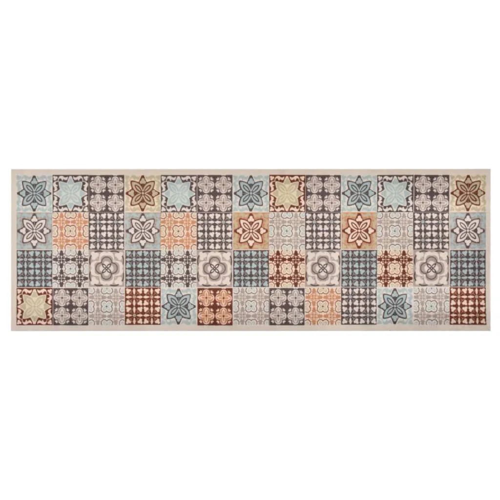 vidaXL Tappetino da Cucina Lavabile Mosaico a Colori 60x300 cm