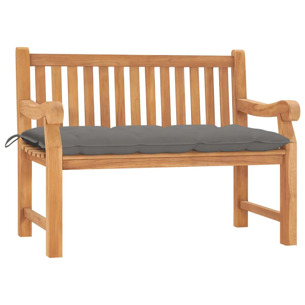 vidaXL Panca da Giardino con Cuscino 120 cm Legno Massello di Teak