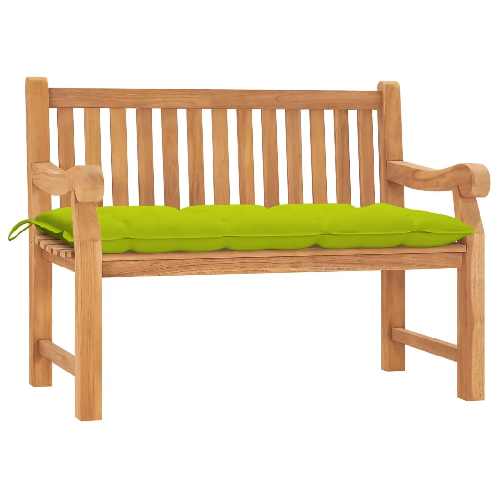 vidaXL Panca da Giardino con Cuscino 120 cm in Legno Massello di Teak