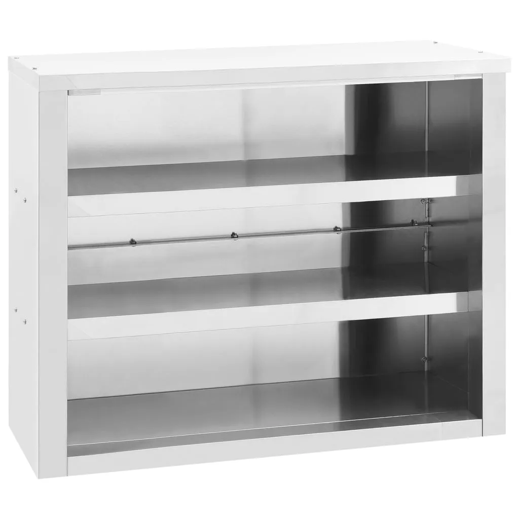 vidaXL Armadietto a Muro da Cucina 90x40x75 cm in Acciaio Inossidabile