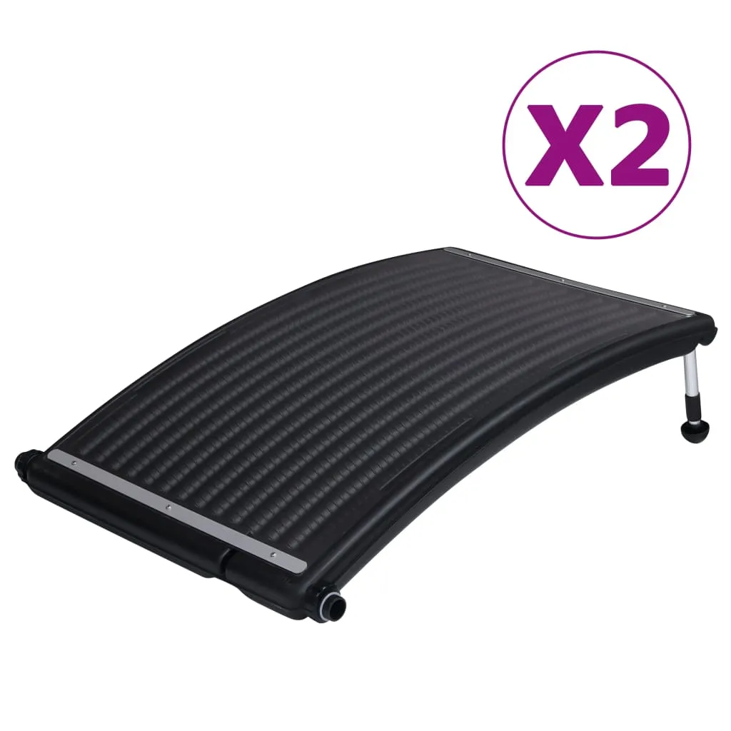 vidaXL Pannelli Solari Termici Curvi per Piscina 2 pz 110x65 cm