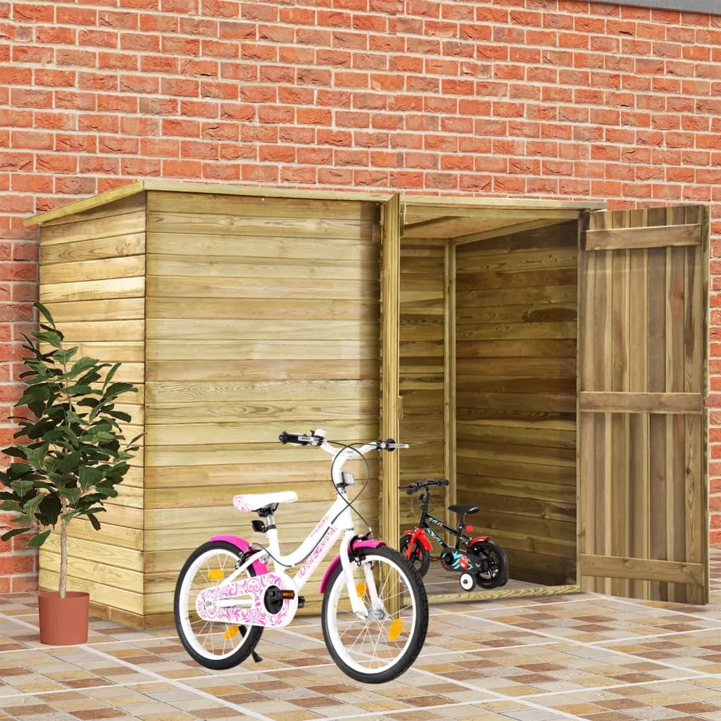 vidaXL Capanno Giardino per Biciclette 232x110x170 cm Pino Impregnato