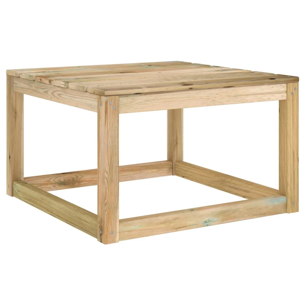 vidaXL Tavolo da Giardino in Pallet 60x60x36,5cm Verde Pino Impregnato