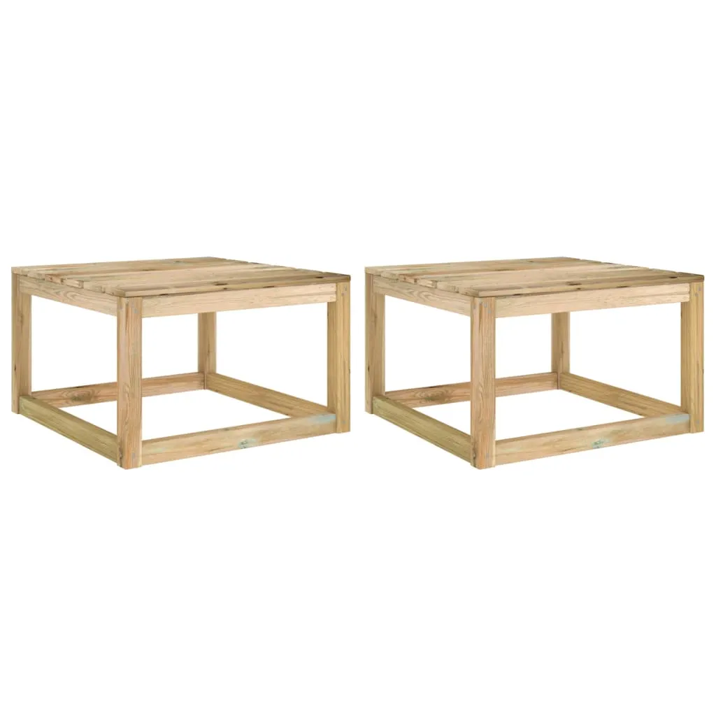 vidaXL Tavoli Giardino Pallet 2pz 60x60x36,5cm Legno Pino Impregnato