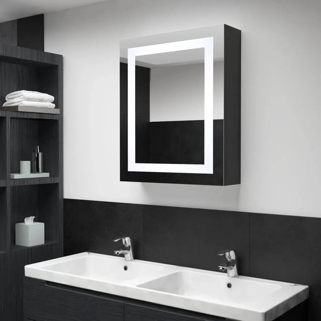 vidaXL Armadietto Bagno con Specchio e LED 50x13x70 cm