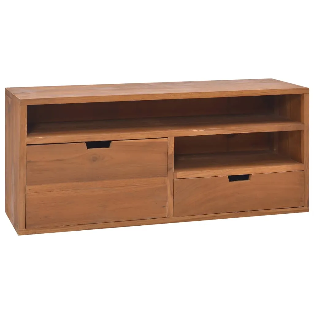 vidaXL Mobile Porta TV 90x30x40 cm in Legno Massello di Teak