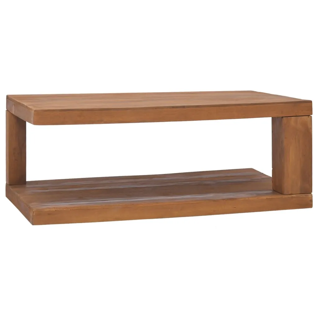 vidaXL Tavolino da Salotto 90x50x35 cm in Legno Massello di Teak