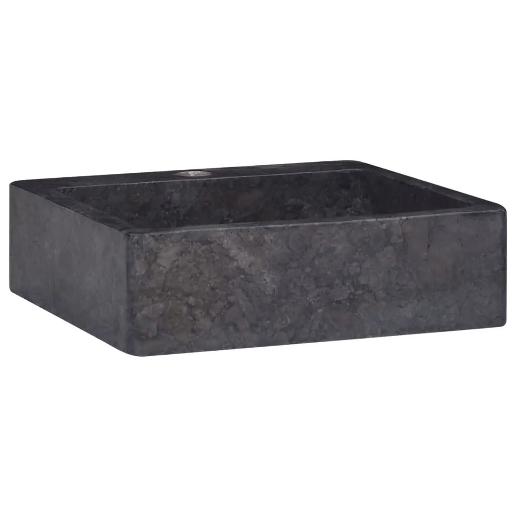 vidaXL Lavandino Nero 40x40x12 cm in Marmo