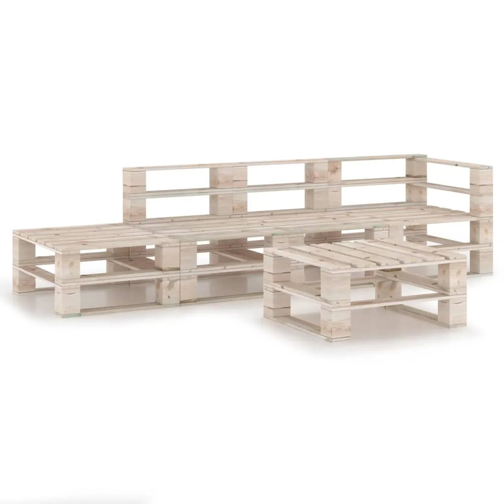 vidaXL Set Salotto Giardino in Pallet 5 pz in Legno di Pino