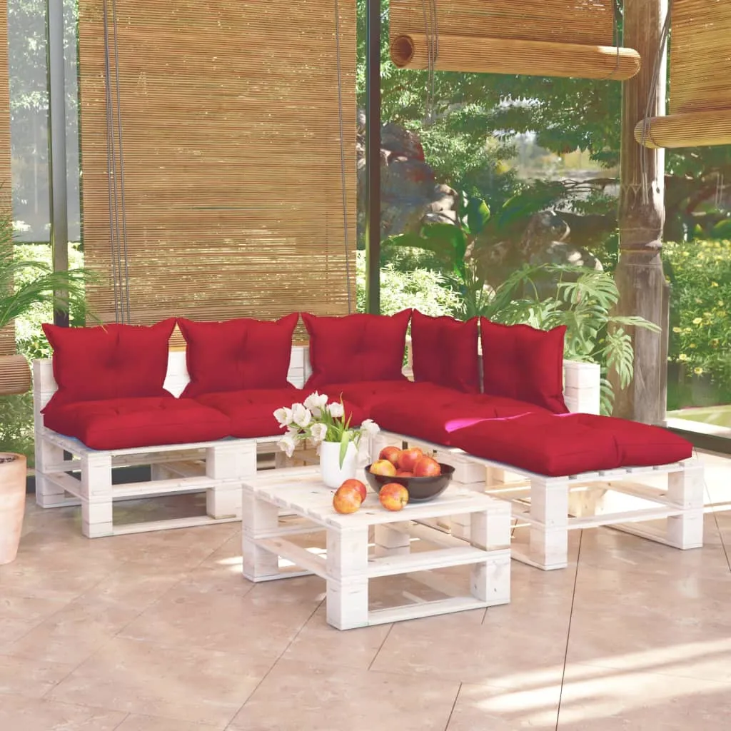 vidaXL Set Salotto Giardino su Pallet Cuscini 6 pz in Legno di Pino