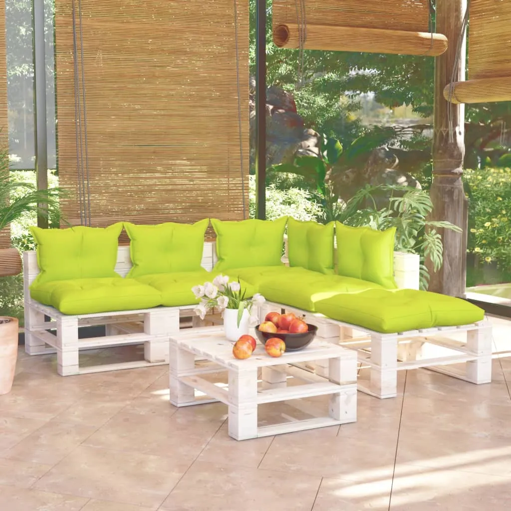 vidaXL Set Salotto Giardino su Pallet Cuscini 6 pz in Legno di Pino