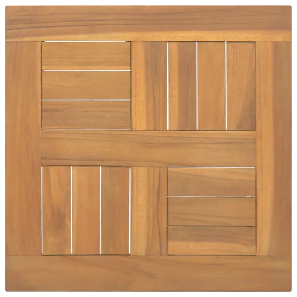 vidaXL Piano Tavolo Quadrato 40x40x2,5 cm in Legno Massello di Teak