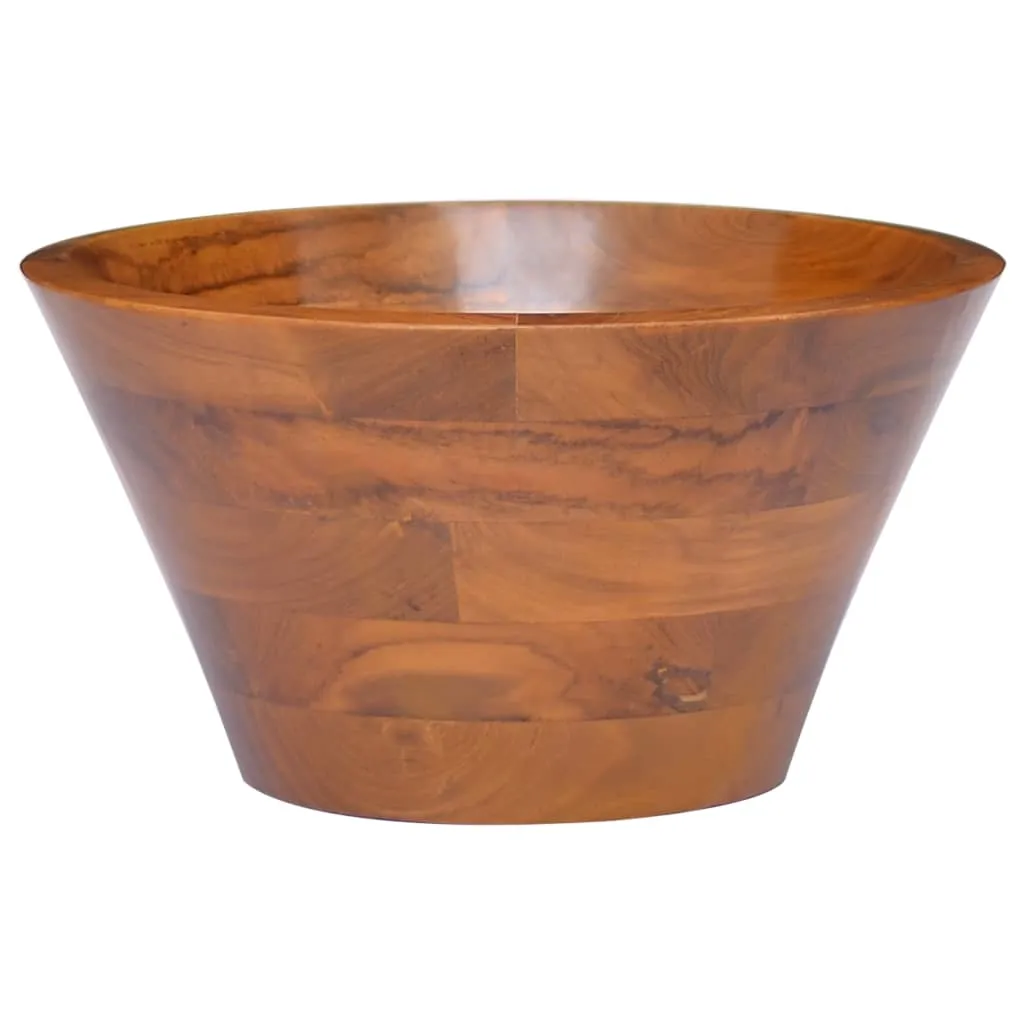 vidaXL Lavabo in Legno Massello di Teak Φ40x20 cm