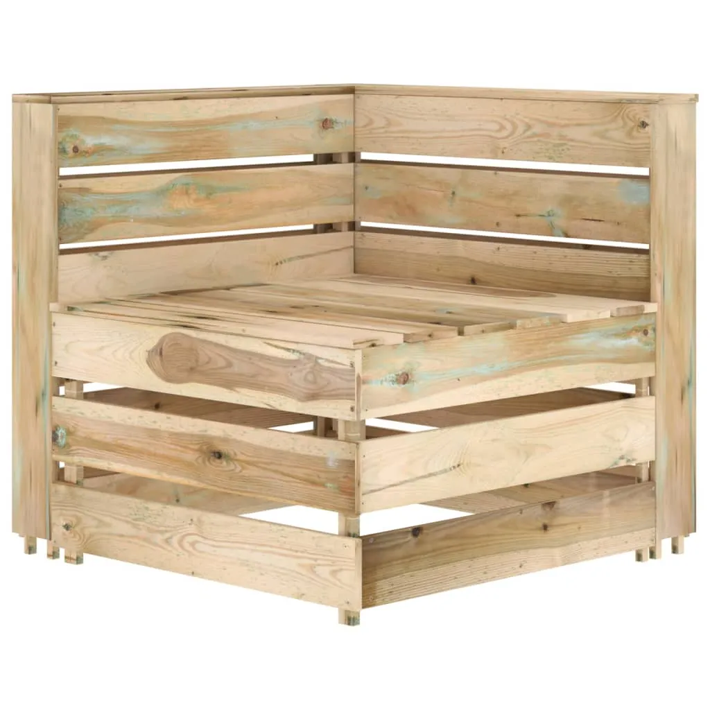 vidaXL Divano Angolare da Giardino su Pallet Legno di Pino Impregnato