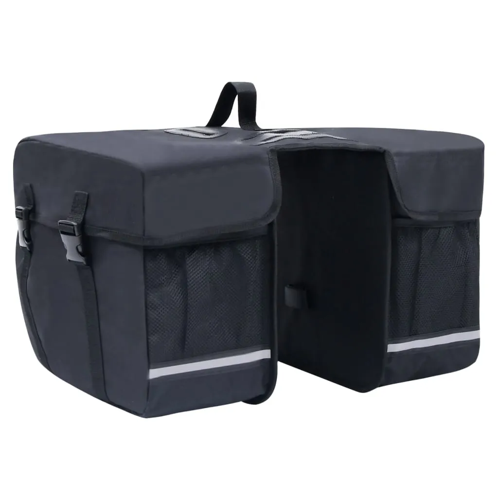 vidaXL Borsa Doppia Bicicletta Impermeabile per Portapacchi 35 L Nero