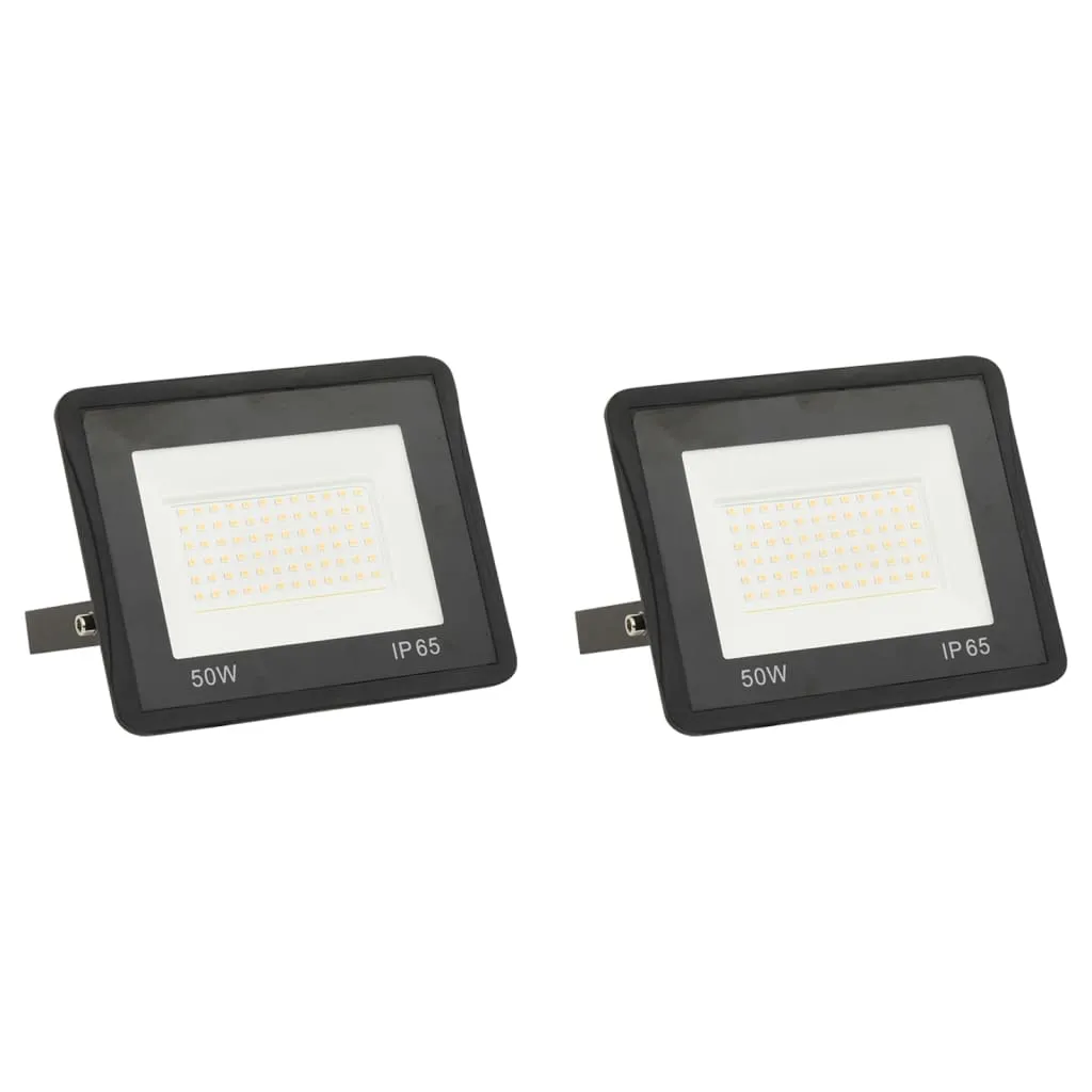 vidaXL Faretti a LED 2 pz 50 W Bianco Caldo