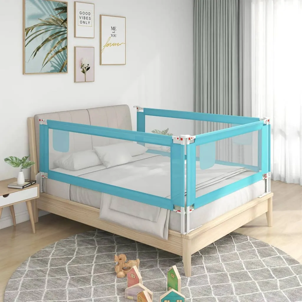 vidaXL Sponda Letto di Sicurezza per Bambini Blu 160x25 cm in Tessuto