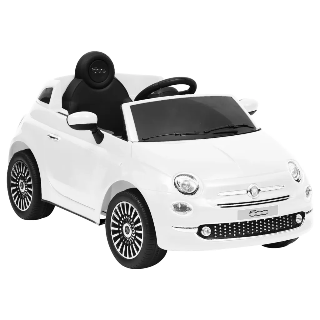 vidaXL Auto Elettrica per Bambini Fiat 500 Bianca