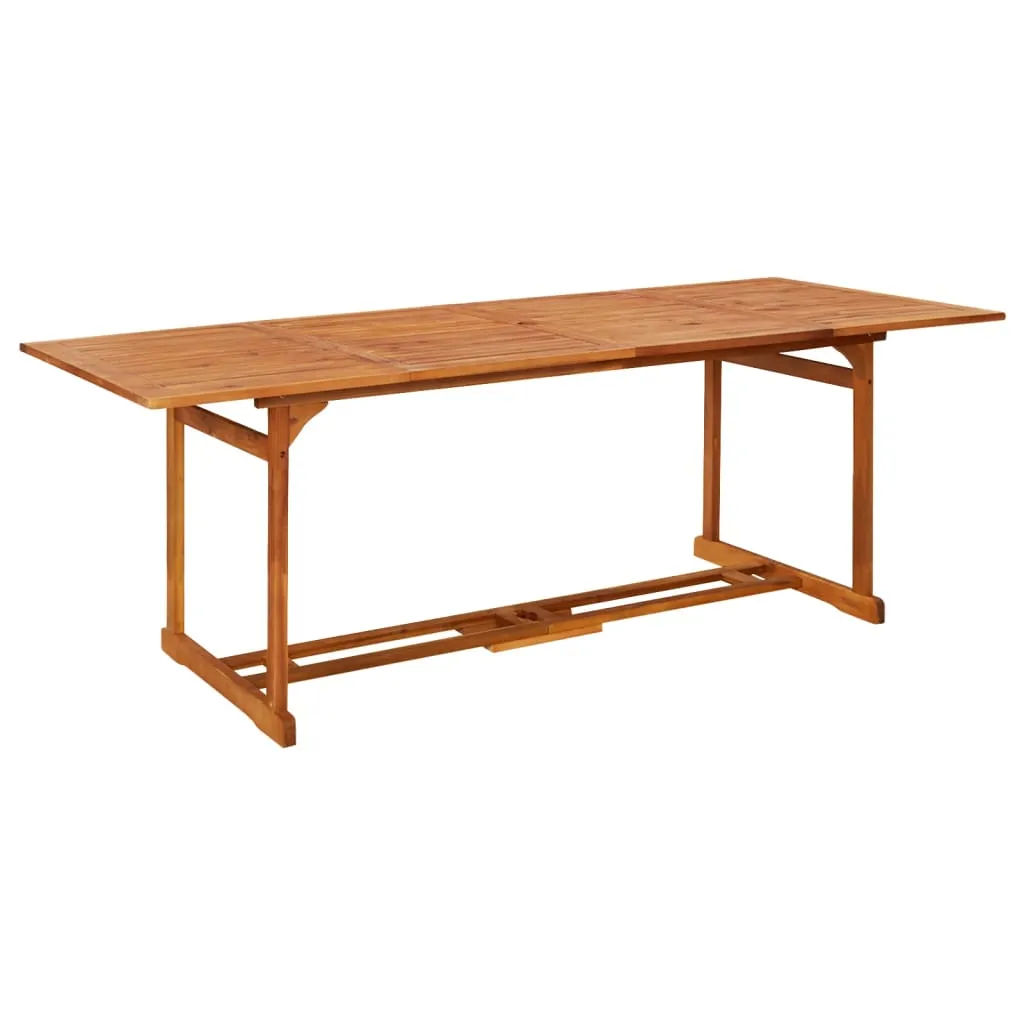 vidaXL Tavolo da Pranzo per Esterni 220x90x75cm Legno Massello Acacia