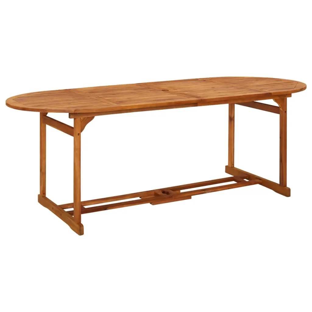 vidaXL Tavolo da Pranzo per Esterni 220x90x75cm Legno Massello Acacia