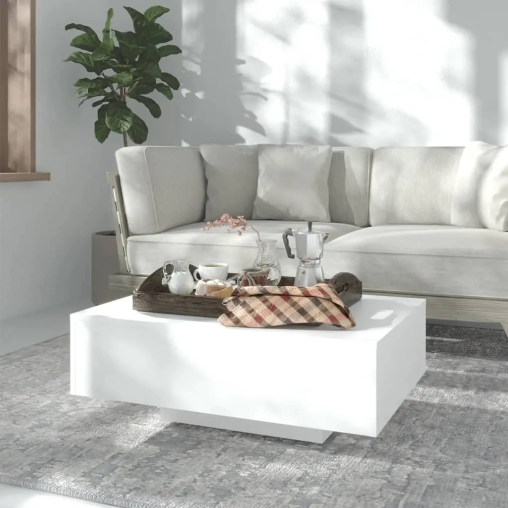 vidaXL Tavolino da Salotto Bianco 85x55x31 cm in Legno Multistrato