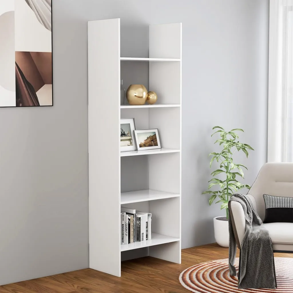 vidaXL Libreria Bianca 60x35x180 cm in Legno Multistrato