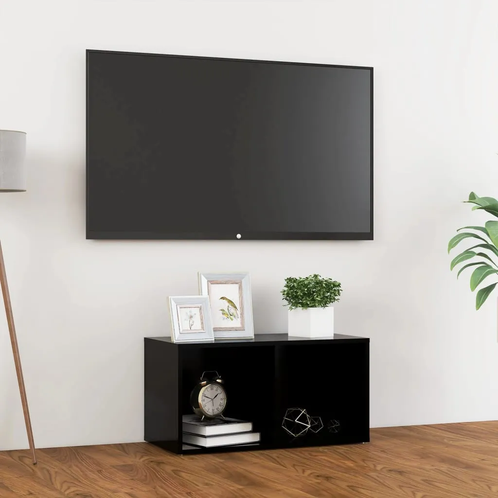 vidaXL Mobile Porta TV Nero 72x35x36,5 cm in Legno Multistrato