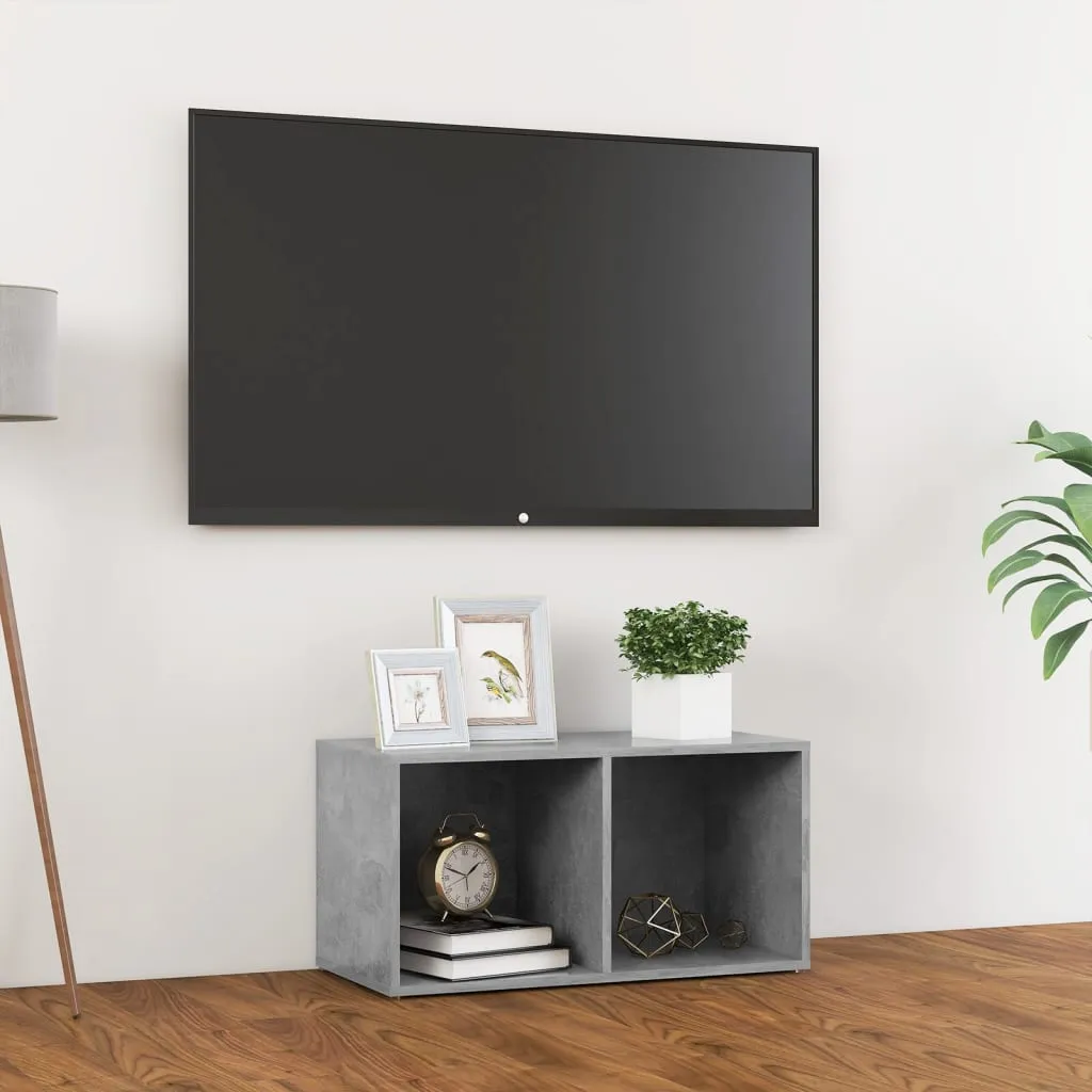 vidaXL Mobile Porta TV Grigio Cemento 72x35x36,5 cm Legno Multistrato