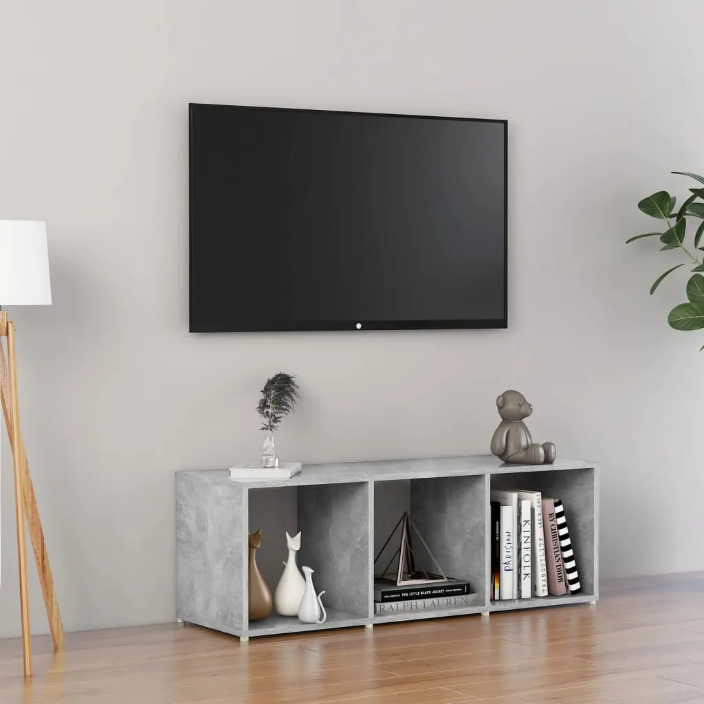 vidaXL Mobile Porta TV Grigio Cemento 107x35x37 cm Legno Multistrato