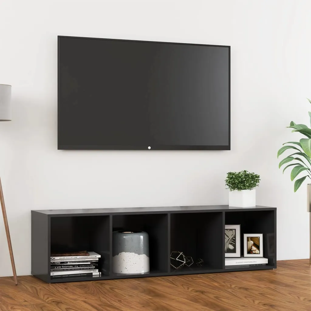 vidaXL Mobile Porta TV Grigio 142,5x35x36,5 cm in Legno Multistrato