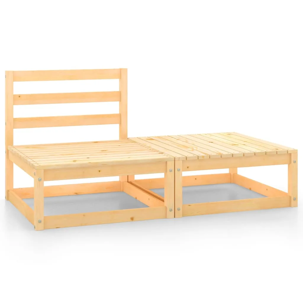 vidaXL Set Salotto da Giardino 2 pz in Legno Massello di Pino