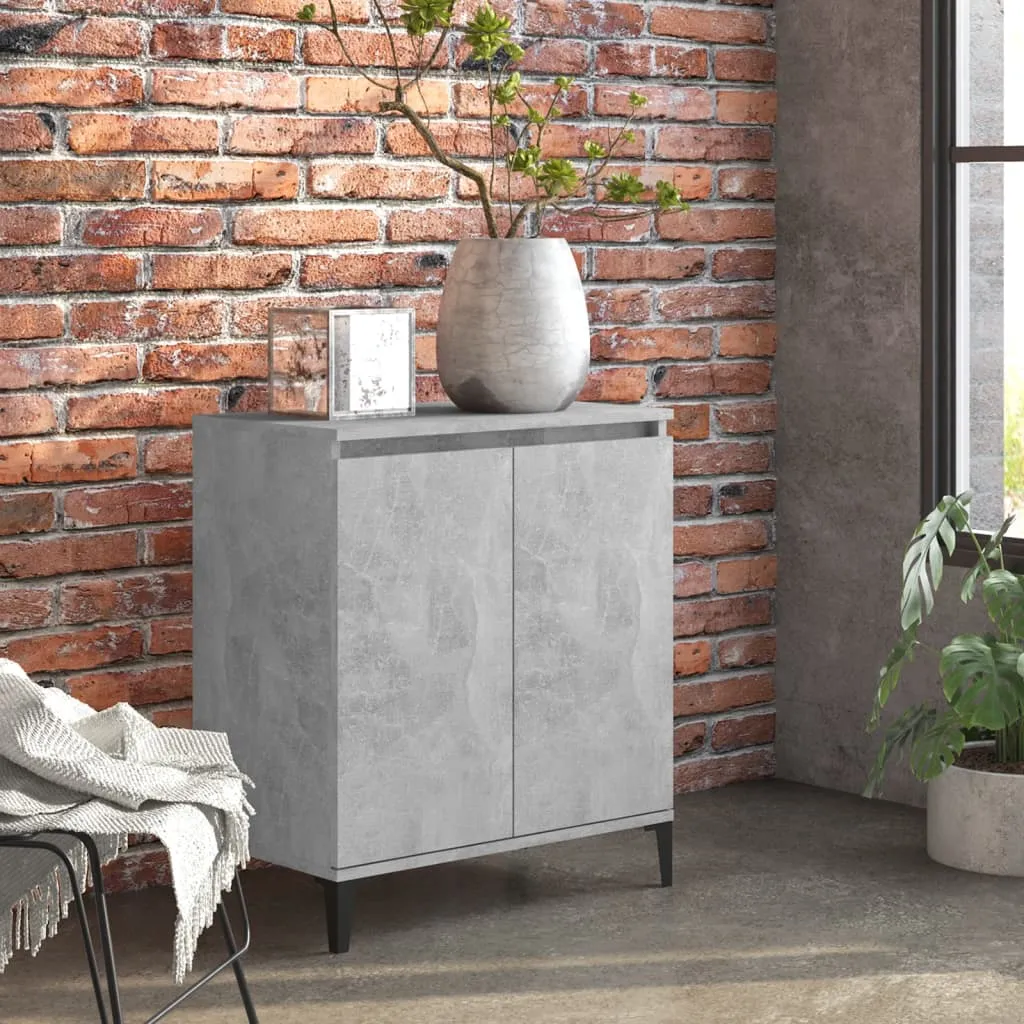 vidaXL Credenza Grigio Cemento 60x35x70 cm in Legno Multistrato