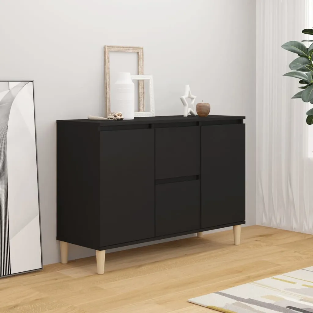 vidaXL Credenza Nera 103,5x35x70 cm in Legno Multistrato